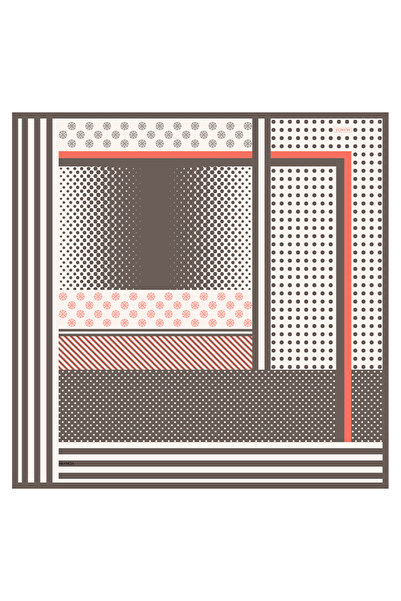 Arancia Eșarfă din mătase twill Mink 90X90