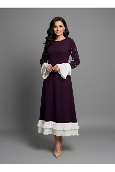 Cutie Two-tone midi evening dress