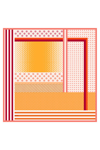 Arancia Eșarfă portocalie 90X90 din mătase twill