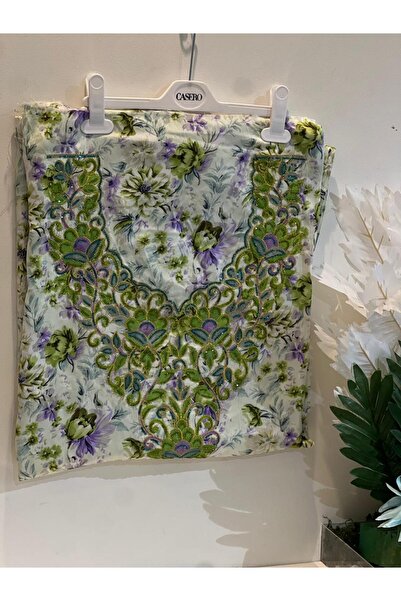 REHAM Emirati-style embroidered fabric with a bodice and sleeves, no stitchin...