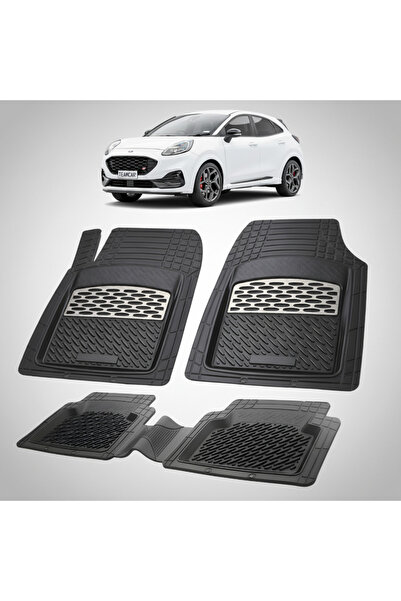 TEAMCAR Стелки за под за Ford Puma Mk2, съвместими 2019-2023 | Сребърни