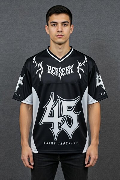 Köstebek Anime Berserk Guts 45 Number V Yaka Unisex Forma