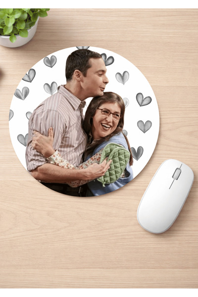 Eylül Design The Big Bang Theory Printed Round Non-Slip Mousepad Ergonomic Mo...
