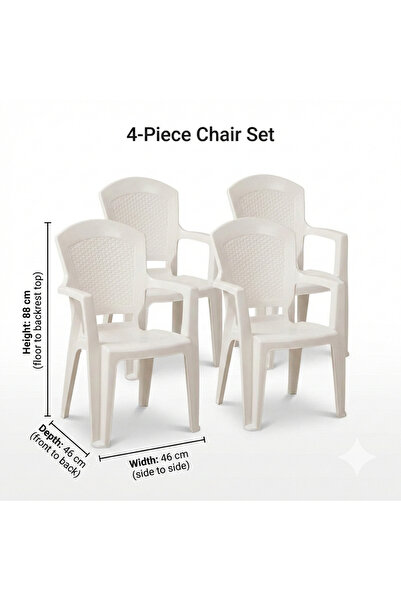 ANAKA Luxury 4-piece plastic armchair set
