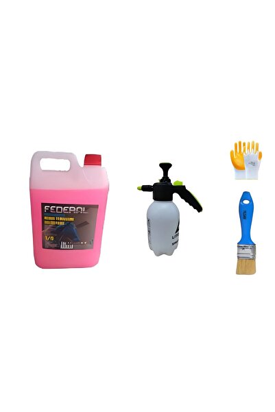 Federal Serpantin Konsantre Klima Temizleme Ilacı 5 Lt 2 Lt Pompa+Eldiven+Fır...