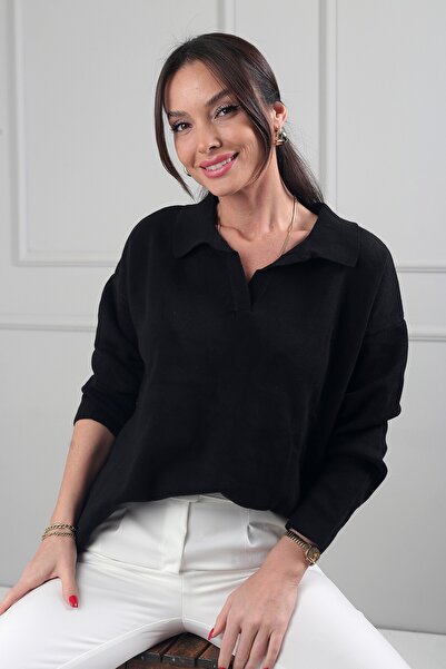 By Saygı Women's Polo Neck Sweater