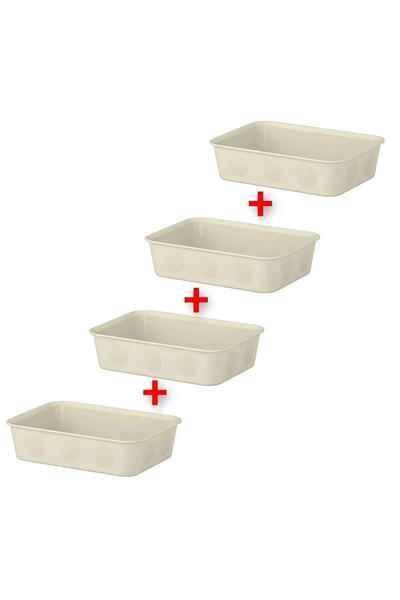 IKEA Quality 4 Adet Dolap İçi Düzenleyici Kutular 15x20x5 Cm 006544