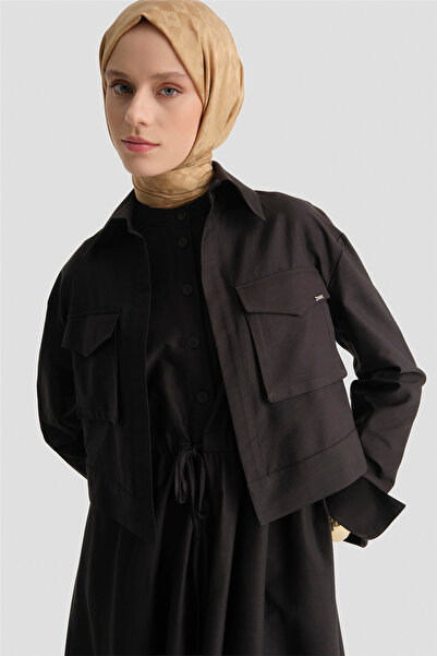 Armine Ceketli Elbise Takım Siyah