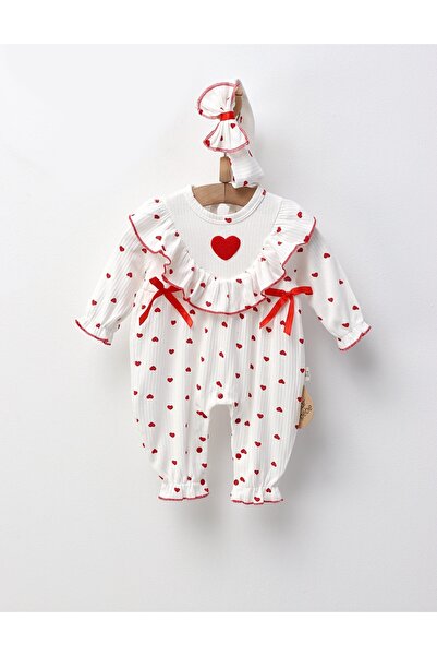 MiniKids Jumpsuit with headband, Jennifer, red and white