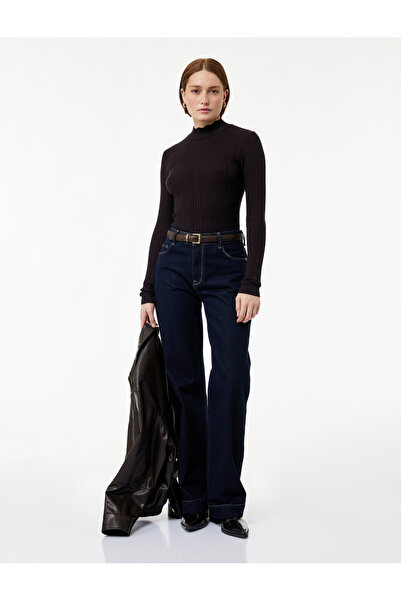 Koton Long Sleeve High Collar Knitwear Sweater