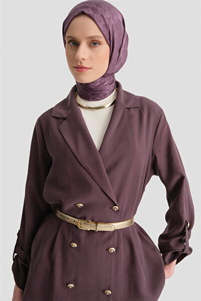 Armine Kupra Ceketli Takım Mürdüm