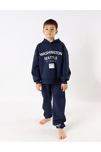 MiniKids Washington Seattle Navy Quilted Tracksuit