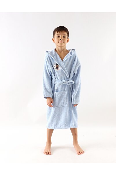 MiniKids Μπουρνούζι Happy Bear, μπλε
