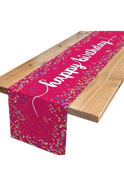 Arabest Birthday Table Runner Birthday Table Linens, Dining Table Coffee Tabl...
