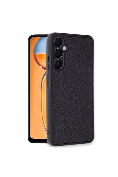 eco port حافظة سامسونج جالاكسي A36 من الجلد من اراس - اسود