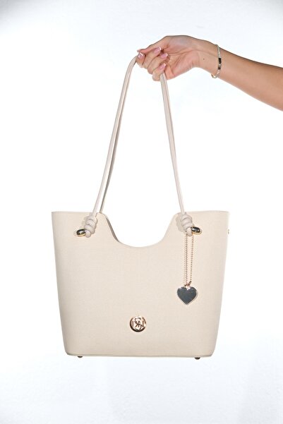 LuviShoes ΛΑΝΤΑΡΟ Μπεζ Γυναικείο Μανίκι Τσάντα σι