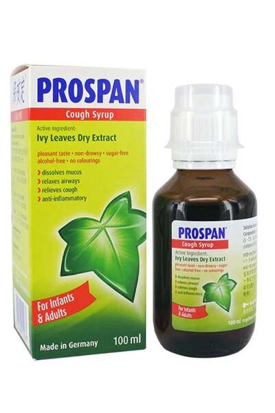 PROSPAN شراب للسعال ١٠٠ مل، مستخلص جاف من أوراق اللبلاب