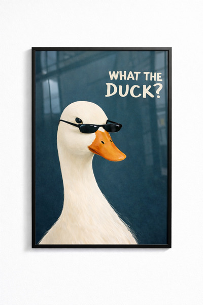 artera casa What The Duck? – Cool Ördek Çerçeveli Poster Tablo