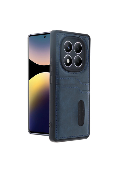 eco port حافظة ريدمي نوت 14 برو 5 جي من سارا - حافظة جلدية مع حامل بطاقات - أ...