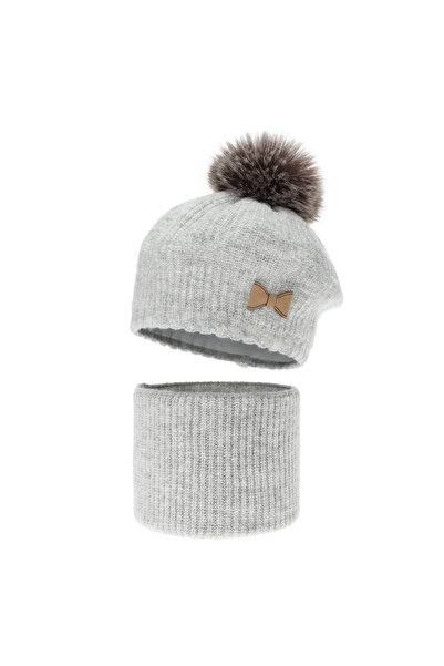 MiniKids Grey Genua circular scarf and headband set