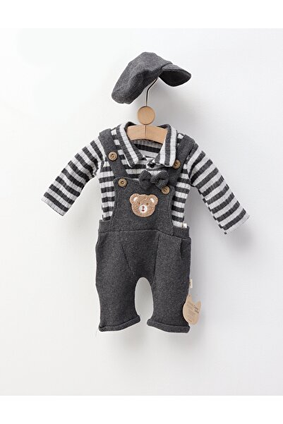 MiniKids 3-piece Ted Bear set, gray