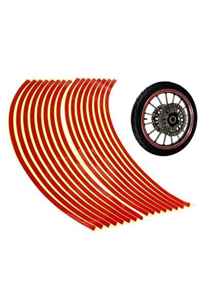 PROCART Reflective strips for cars/motorcycles, 16 pieces, 16 x 8 mm, red