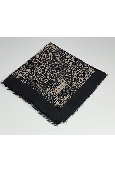 Sinem Emprime Koton Scarf - Black / Caramel-6290