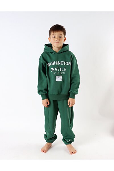 MiniKids Quilted tracksuit, Washington Seattle, green