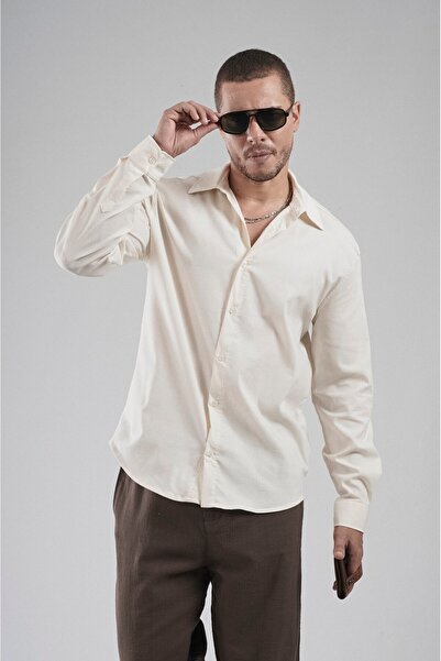 king brich Regular Fit Molded Flexible 100% Cotton Men's Plain Shirt