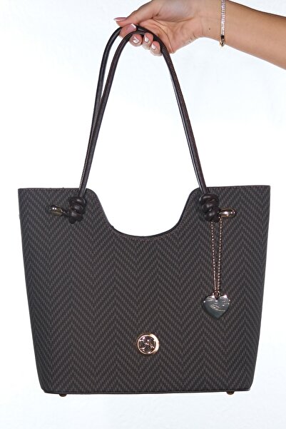 LuviShoes LANTARO Καφέ Με σχέδιο Γυναικείο Μανίκι Τσάντα τεμ.