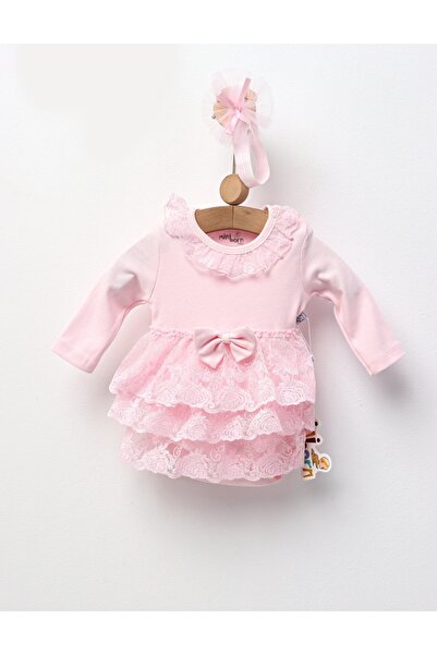 MiniKids Dress-style bodysuit, with headband, June, pink