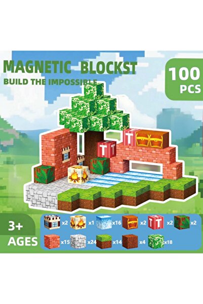 choice2 100Pcs(888-45) 100/200/400PCS DIY Magnetic Building Blk Set Home-Made...