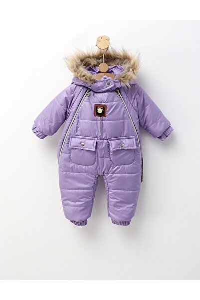 MiniKids Soso Bear jumpsuit, purple