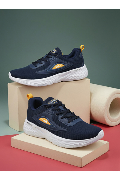 Campus Blue Low-Top Lace-Up Sneakers