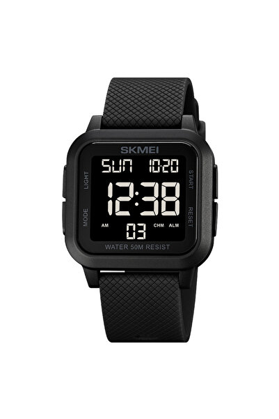 choice2 ساعة رياضية رجالية من سكيمي، سوداء اللون، مزودة بإضاءة خلفية وعداد تن...