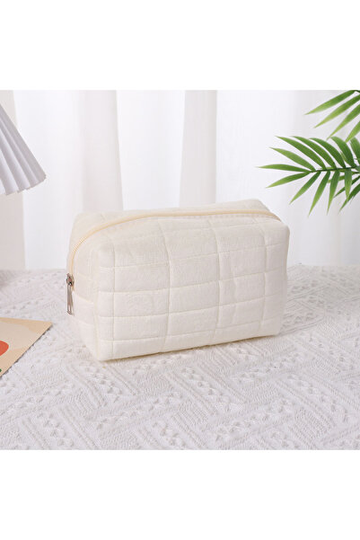 choice2 Beige Makeup bag, pillow storage, high-end sense, large-capacity stor...