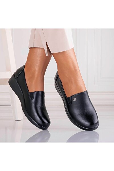 Clowse Women's Black Platform Shoes Made of -friendly Leather Ayola, 41