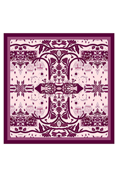 Arancia Eșarfă din mătase twill Plum 90X90