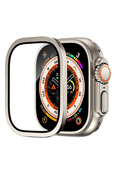 Choice6 واقي شاشة من التيتانيوم لساعة iWatch Ultra 49mm، مصنوع من الزجاج المق...