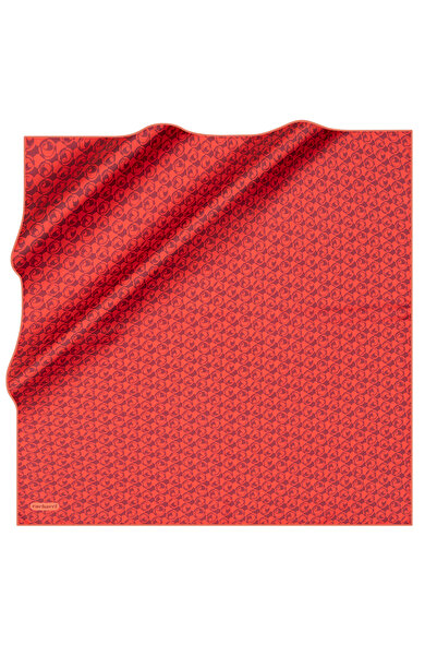 Cacharel Red 90X90 Silk Twill Scarf