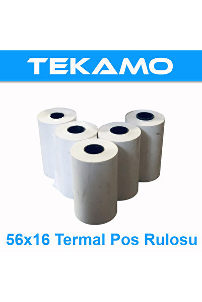 Tekamo 56x16 Termal Pos Yazarkasa Rulosu 5 Adet