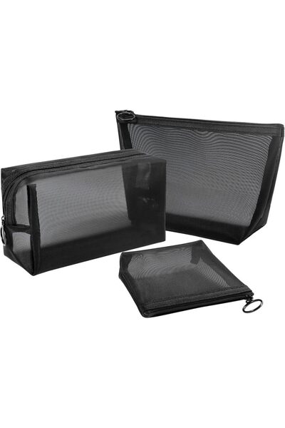 Choice4 HZB4-3PCS TI Aosbos 3-Pack Mesh Cosmetic Bag Set - Travel/On-The-Go M...
