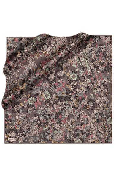 Cacharel Dark Gray 90X90 Silk Twill Scarf