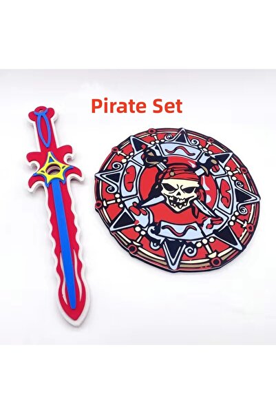 Choice مجموعة سيوف ودروع إسفنجية بنية اللون بطول 50 سم من سلسلة قراصنة الأنمي...