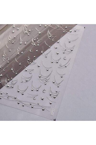 Choice20 NAILFYOU TO4050S Gold Silver Love Heart Star Moon Geometric Lines Ne...