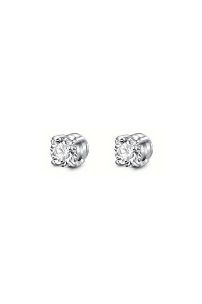 Choice5 silver round Set of man's magnetic earrings without punching ear clip...