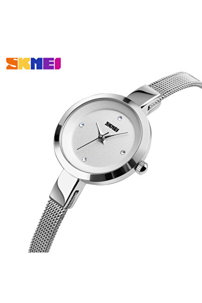 Choice ساعة يد نسائية فاخرة من Skmei Silver 1390، سوار أنيق، ساعة رياضية أنيق...