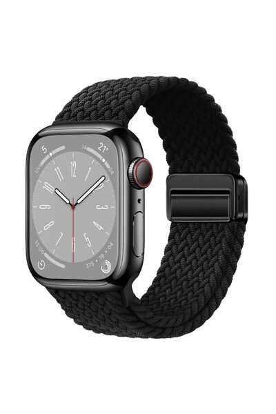 Choice56 42 44 45 46 49mm 15 Black Nylon Braided Band Strap Compatible For Wa...