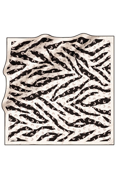 Cacharel Off-White 90X90 Silk Twill Scarf