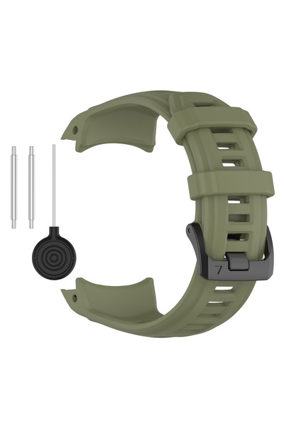 Choice20 سوار ساعة سيليكون رياضي بلون أخضر عسكري، قابل للتنفس، مقاس 50 مم، من...